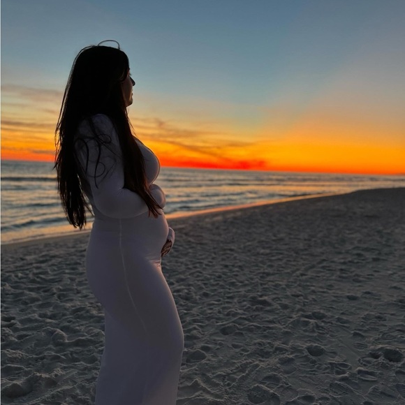 Skims Sleep Long Henley Dress Snow - Picture 14 of 15